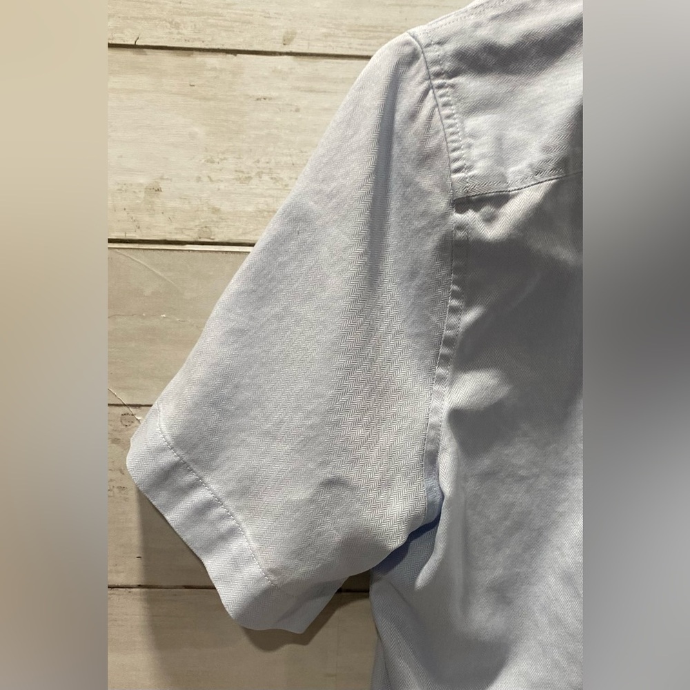 American Airlines Women's Button Up Collared Short Sleeve Blue Shirt Size 6 - Picture 6 of 15